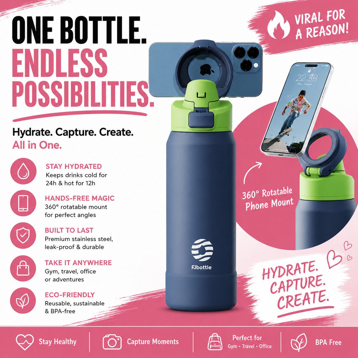 FJ Bottle Hydrate & Capture